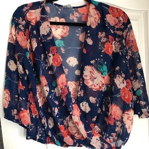 Sheer floral top